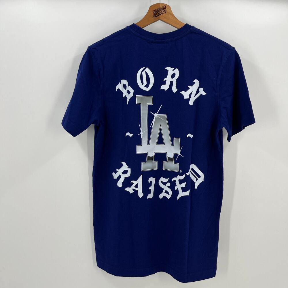 Born x Raised BXR MLB New Era Los Angeles Dodgers Baseball Logo Tee M